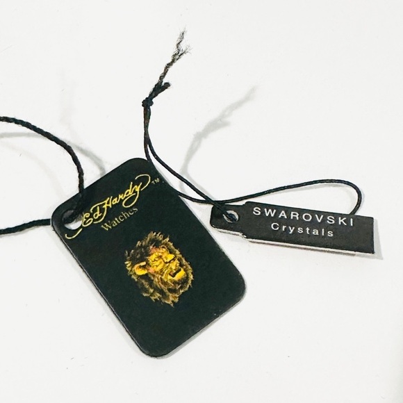 Ed Hardy Swarovski Crystals White Band Watch - Picture 8 of 9